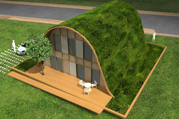 Дом в зеленой волне — архитектор Patrick Nadeau