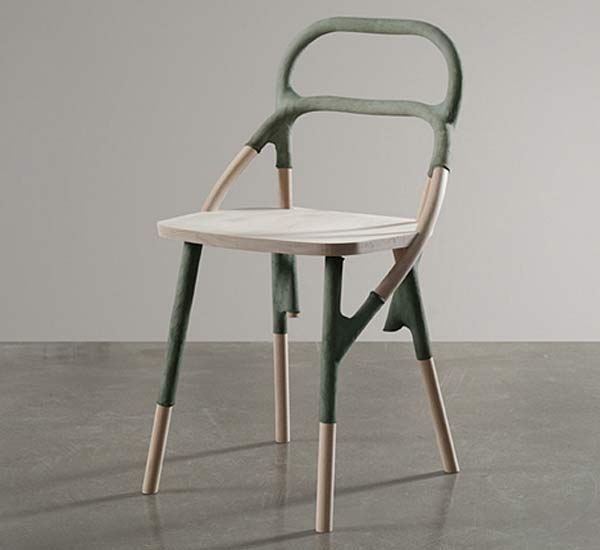 Коллекция мебели, отделанной материалом Zelfo дизайнера Elise Gabriel.
