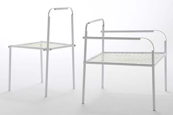 Металлический Bamboo-steel стул.