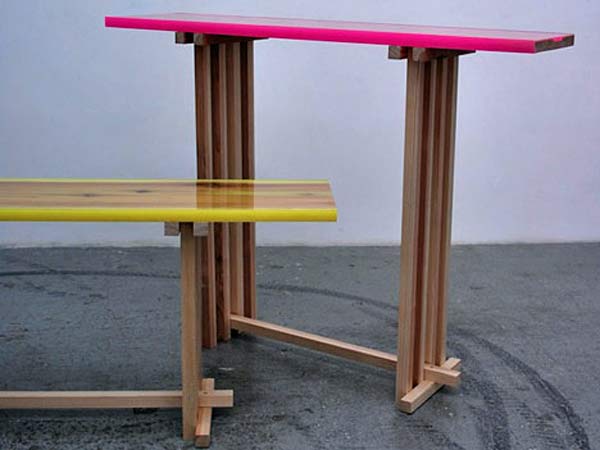 Мебель из флуоресцентной смолы Shrine Flat-table.